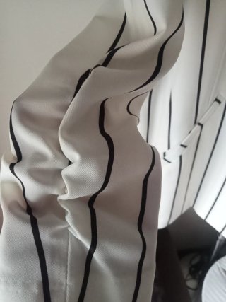 Blazer Rayas Blanca Negra casual