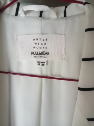 Blazer Rayas Blanca Negra casual