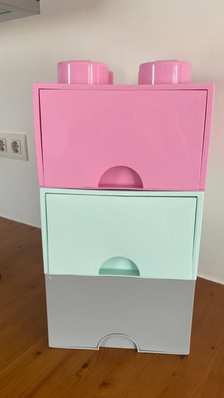 Caja de Almacenamiento LEGO Rosa