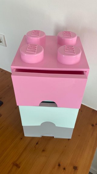 Caja de Almacenamiento LEGO Rosa