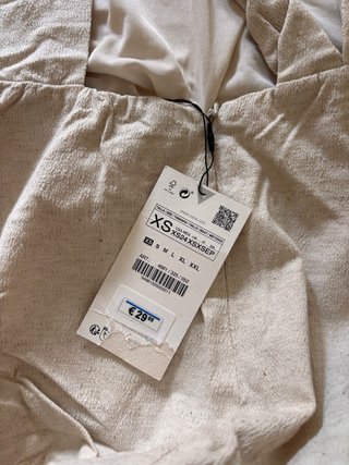 Vestito Zara Beige Multicolore