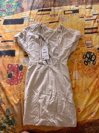 Vestito Zara Beige Multicolore