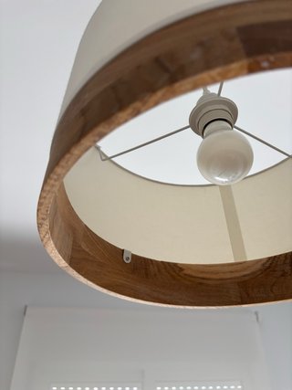 Lámpara de techo tela madera Maisons du Monde