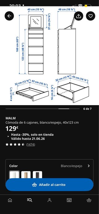Cajonera blancas en venta por mudanza