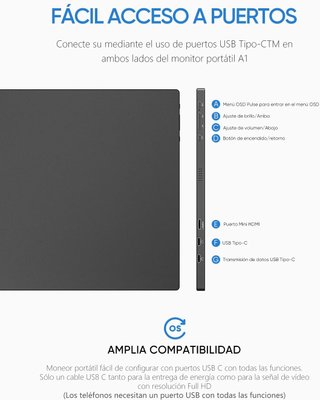 Monitor portatile ARZOPA 15.6 FHD IPS