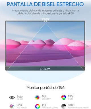 Monitor portatile ARZOPA 15.6 FHD IPS