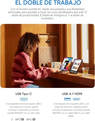 Monitor portatile ARZOPA 15.6 FHD IPS