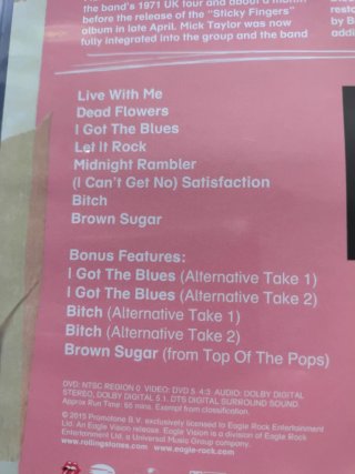 DVD Rolling Stones Marquee Club 1971