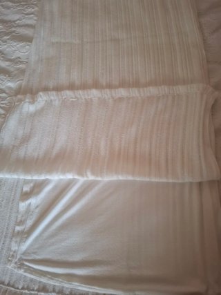 Vestido de punto blanco de Mango