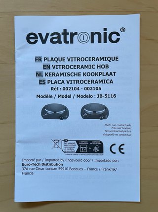 Hornillo eléctrico portátil