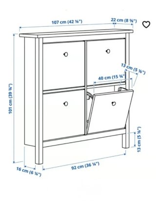 Zapatero Ikea Hemnes Blanco