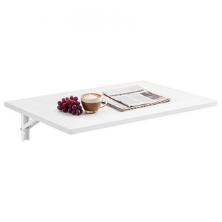 Mesa Plegable Montada en la Pared, Mesa de Montaje en la Pared de 39.4 x 19.7 pulgadas, Escritorio Flotante con Soporte de Hierro, Escritorio Plegable para Espacios Pequeños, Oficina en Casa, Come...