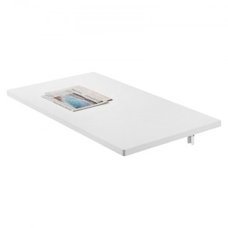 Mesa Plegable Montada en la Pared, 35.4 x 19.7 pulgadas Mesa de Montaje en la Pared, Escritorio Flotante con Soporte de Hierro, Escritorio Plegable para Espacios Pequeños, Oficina en Casa, Comedor...