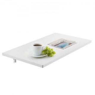 Mesa Plegable Montada en la Pared, 35.4 x 19.7 pulgadas Mesa de Montaje en la Pared, Escritorio Flotante con Soporte de Hierro, Escritorio Plegable para Espacios Pequeños, Oficina en Casa, Comedor...