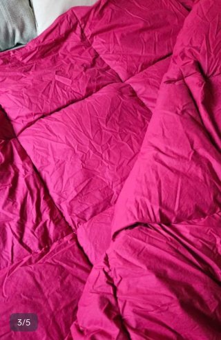 Edredón reversible lila y rosa