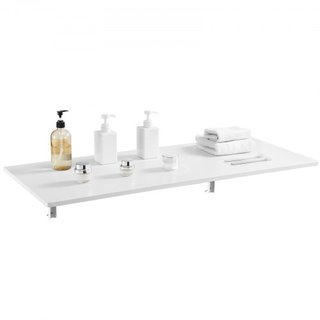 Mesa Plegable Montada en la Pared, Mesa de Montaje en la Pared de 43.3 x 18 pulgadas, Escritorio Flotante con Soporte de Hierro, Escritorio Plegable para Espacios Pequeños, Oficina en Casa, Comedo...