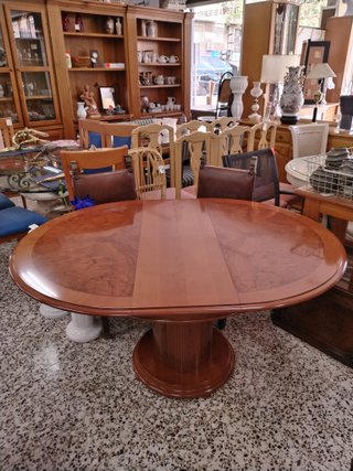 MESA DE COMEDOR REDONDA EXTENSIBLE