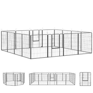 Welpenauslauf, modulares Design, 16 Elemente, 2 Tü