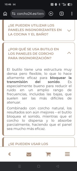 Paneles Acústicos Corcho y Butilo BitCork