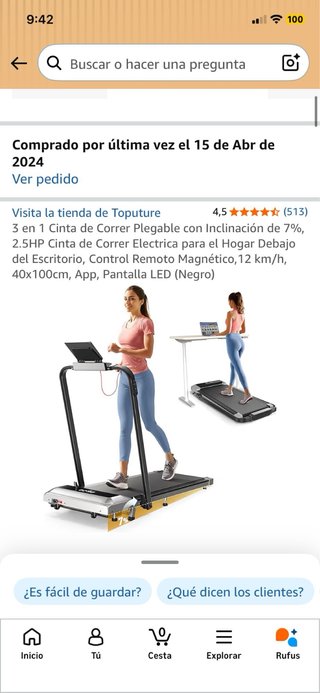 Cinta de Correr Plegable 3 en 1 Topcure