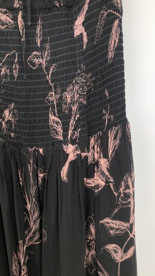 Vestido de Anthropologie XS, negro y rosa