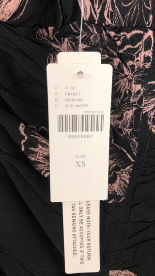 Vestido de Anthropologie XS, negro y rosa