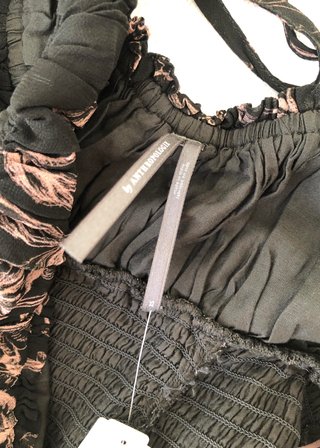 Vestido de Anthropologie XS, negro y rosa