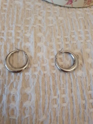Pendientes argolla plateados