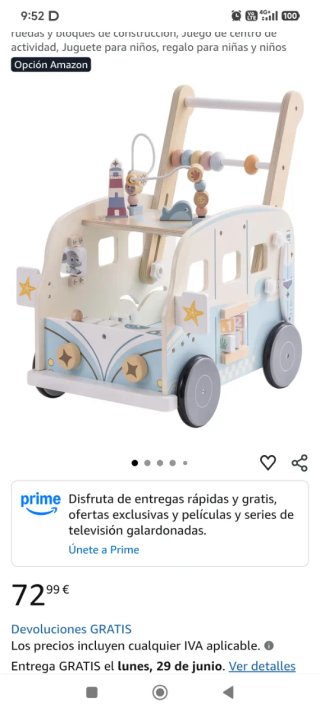 Correpasillos madera infantil