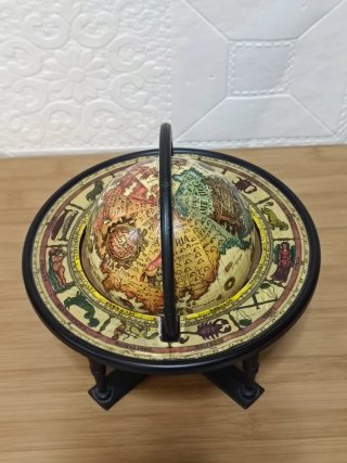 Globo Terraqueo Vintage Giratorio Hecho en Japón