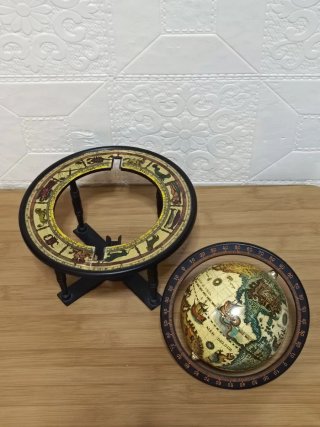 Globo Terraqueo Vintage Giratorio Hecho en Japón