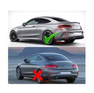 Difusor trasero con escapes para Mercedes Clase C