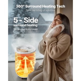 Calentadores de Toallas para Baño, Cubo Calentador de Toallas con Apagado Automático para Spa, Acomoda hasta 3 Toallas de Baño Sobredimensionadas, Mantas, Ropa, Batas de Baño, Pijamas y Más