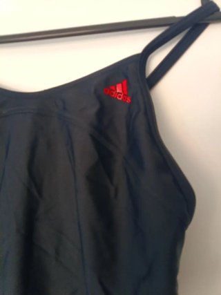Bañador Adidas vintage deportivo negro y rojo
