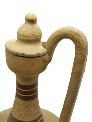Bonita alcuza o jarra aceitera de barro rústica