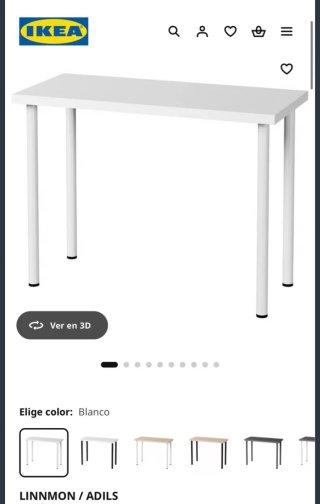 Mesa Linnmon Adils Ikea Blanca