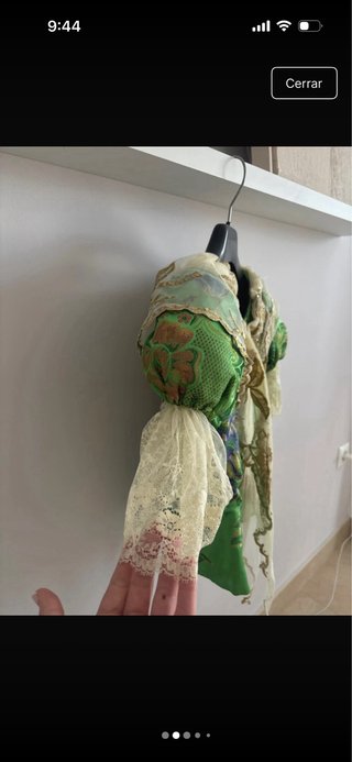 Traje de Fallera Verde y Dorado