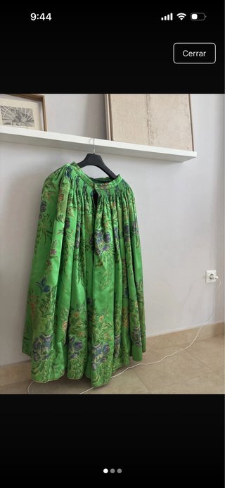 Traje de Fallera Verde y Dorado
