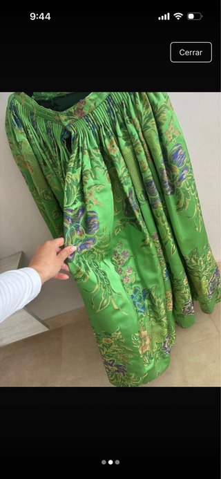 Traje de Fallera Verde y Dorado