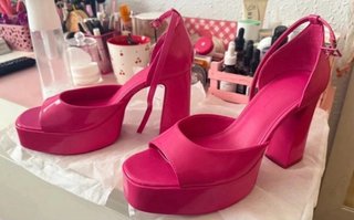 Tacones Bershka Fucsia / rosados Plataforma