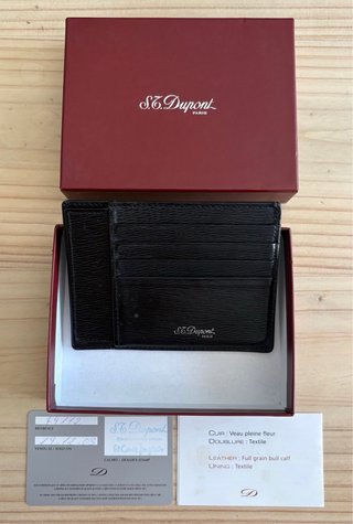 Tarjetero S.T. Dupont Paris Negro Auténtico