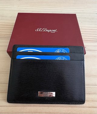 Tarjetero S.T. Dupont Paris Negro Auténtico