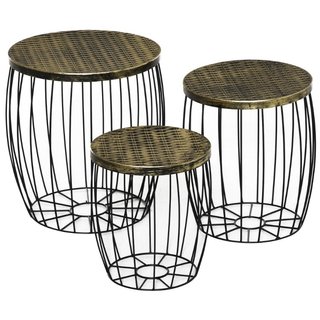 Set da Giardino Esterno, 3 Tavolini da Balcone Imp