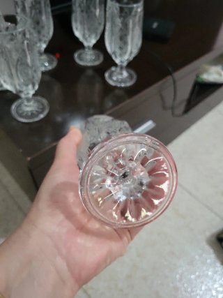 Set de 6 copas de cristal tallado