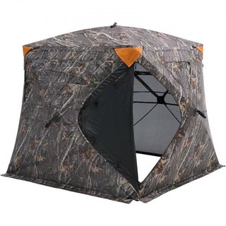 Cámara de Caza, Cámara de Tierra Transparente de 270°, Cámara de Caza Plegable para 4-5 Personas con Bolsa de Transporte, Tienda de Caza Portátil y Resistente, Malla Transparente Unidireccional pa...