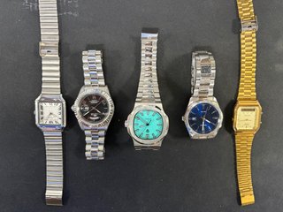 Lote 5 relojes: Casio, Pagani, Lotus, Shinobi