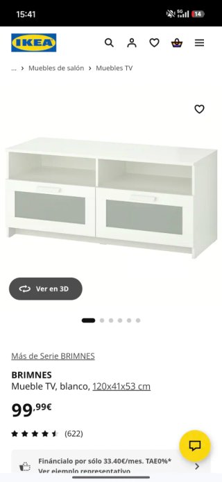 Mueble TV blanco y gris