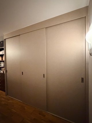 Armario 3m puertas correderas beige/marrón