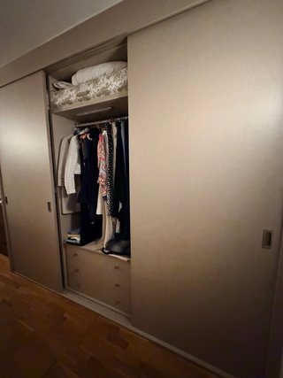 Armario 3m puertas correderas beige/marrón