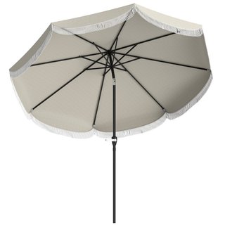 Ombrellone da Giardino Rotondo 2.7x2.4 m con Manov